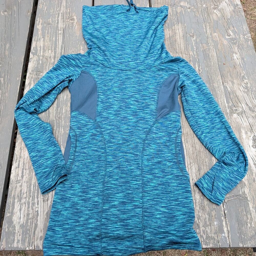 Soybu Activewear Hoodie Women's XS Space Dye Pullover Yoga Top Blue Green - Picture 2 of 8